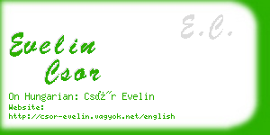 evelin csor business card